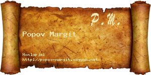 Popov Margit névjegykártya
